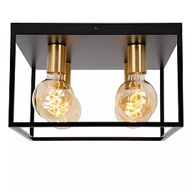 RUBEN Flush ceiling light 4x40W E27 Black (Lucide)