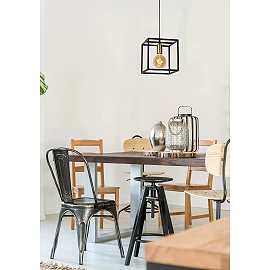 RUBEN Pendant light 1x40W E27 Black (Lucide)