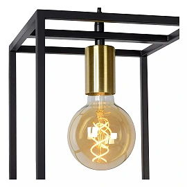 RUBEN Pendant light 1x40W E27 Black (Lucide)