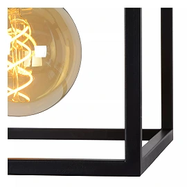 RUBEN Pendant light 1x40W E27 Black (Lucide)