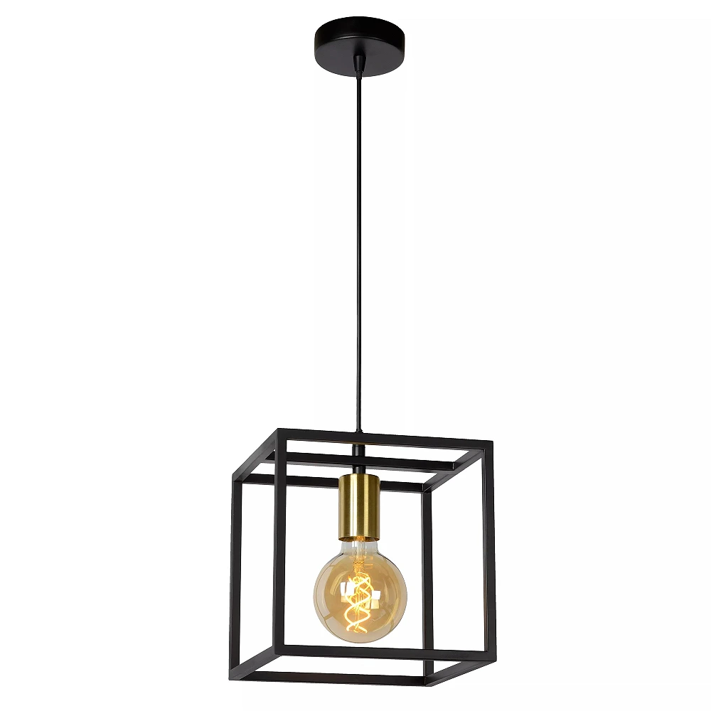 RUBEN Pendant light 1x40W E27 Black (Lucide)