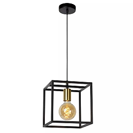 RUBEN Pendant light 1x40W E27 Black (Lucide)