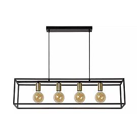 RUBEN Pendant light 4x40W E27 Black (Lucide)