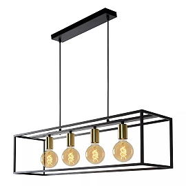 RUBEN Pendant light 4x40W E27 Black (Lucide)