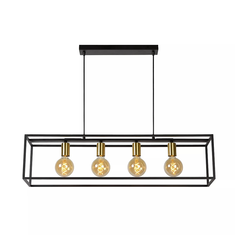 RUBEN Pendant light 4x40W E27 Black (Lucide)