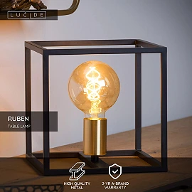 RUBEN Table lamp 1x40W E27 black (Lucide)