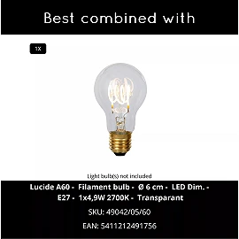 RUNA pendant light Ø 35 cm 1xE27 pink (Lucide)