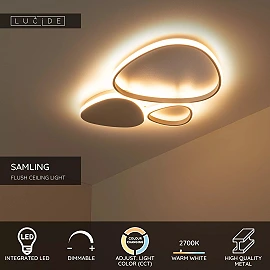 SAMLING ceiling light LED 30 W taupe (Lucide)