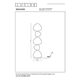 SAMLING LED CCT floor lamp 48 W 2100 lm taupe (Lucide)
