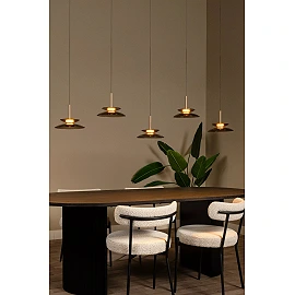 SANTIAGO piekaramā lampa 150 cm 5 x 10W LED CCT dzintara (Lucide)