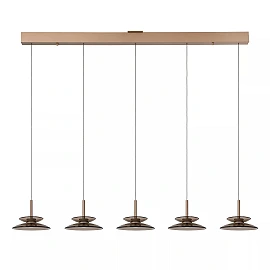 SANTIAGO piekaramā lampa 150 cm 5 x 10W LED CCT dzintara (Lucide)