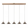 SANTIAGO piekaramā lampa 150 cm 5 x 10W LED CCT dzintara (Lucide)