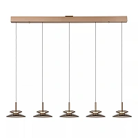 SANTIAGO piekaramā lampa 150 cm 5 x 10W LED CCT dzintara (Lucide)