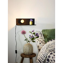SEBO sienas/gultas lampa 1 x 40 W E27 melna (Lucide)