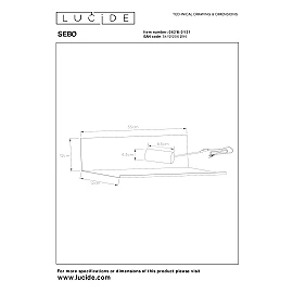 SEBO sienas/gultas lampa 1 x 40 W E27 balta (Lucide)