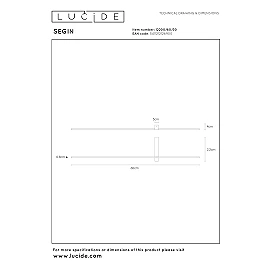 SEGIN sienas lampa LED 6 W 2700K melna (Lucide)