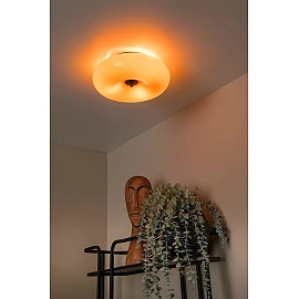 SENTINO flush ceiling light G9 orange (Lucide)