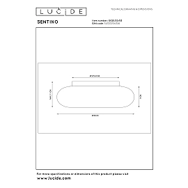 SENTINO flush ceiling light G9 orange (Lucide)