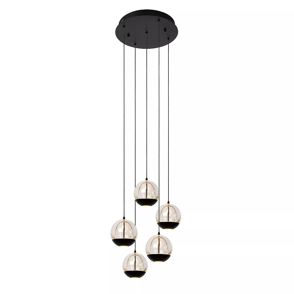 SENTUBAL pendant light Ø35 cm LED 5 x 5.2 W 2700K black (Lucide)