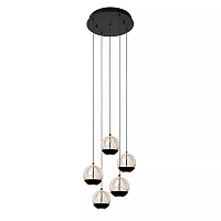 SENTUBAL pendant light Ø35 cm LED 5 x 5.2 W 2700K black (Lucide)