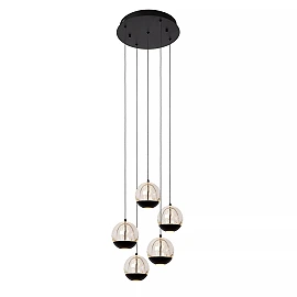 SENTUBAL pendant light Ø35 cm LED 5 x 5.2 W 2700K black (Lucide)