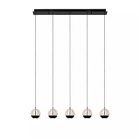 SENTUBAL piekaramā lampa 95 cm LED 5 x 5,3 W 2700K melna (Lucide)