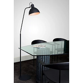 SHADI floor reading lamp 1 x 60 W E27 black (Lucide)