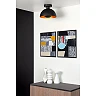 SIEMON flush ceiling light Ø 25 cm 1xE27 black (Lucide)
