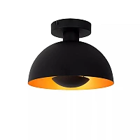 SIEMON flush ceiling light Ø 25 cm 1xE27 black (Lucide)