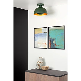SIEMON flush ceiling light Ø 25 cm 1xE27 green (Lucide)