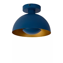 SIEMON flush ceiling light Ø 25 cm 1xE27 blue (Lucide)