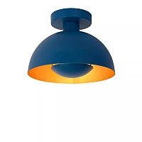 SIEMON flush ceiling light Ø 25 cm 1xE27 blue (Lucide)