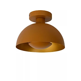 SIEMON flush ceiling light Ø 25 cm 1xE27 ocher yellow (Lucide)