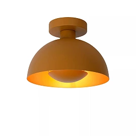 SIEMON flush ceiling light Ø 25 cm 1xE27 ocher yellow (Lucide)