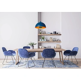 SIEMON pendant light Ø 40 cm 1xE27 blue (Lucide)