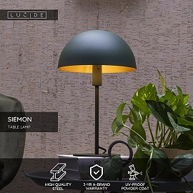 SIEMON table lamp Ø 25 cm 1xE14 green (Lucide)