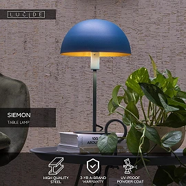 SIEMON table lamp Ø 25 cm 1xE14 blue (Lucide)