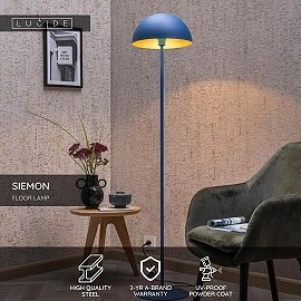SIEMON floor lamp Ø 35 cm 1xE27 blue (Lucide)