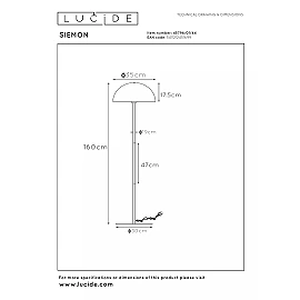 SIEMON floor lamp Ø 35 cm 1xE27 ocher yellow (Lucide)