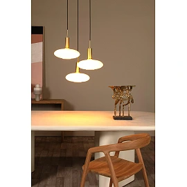 SINGALA Pendant light Ø55 cm 3xE27 matt gold / brass (Lucide)