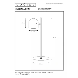 SKANSKA RECH uzlādējama galda lampa LED 1x3 W 3000-6000K kafijas brūna (Lucide)