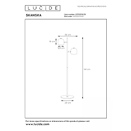 SKANSKA stāvlampa LED 2x5 W 3000K melna (Lucide)