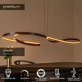 SLALOM pendant light 80W coffee (Lucide)