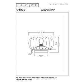 SPENCER Table lamp Ø30 cm 1xE27 grey (Lucide)