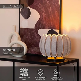 SPENCER Table lamp Ø30 cm 1xE27 grey (Lucide)