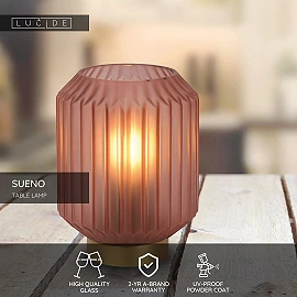 SUENO table lamp Ø13 cm 1xE14 40 W pink (Lucide)
