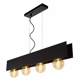 SURTUS pendant light 4xE27 black (Lucide)