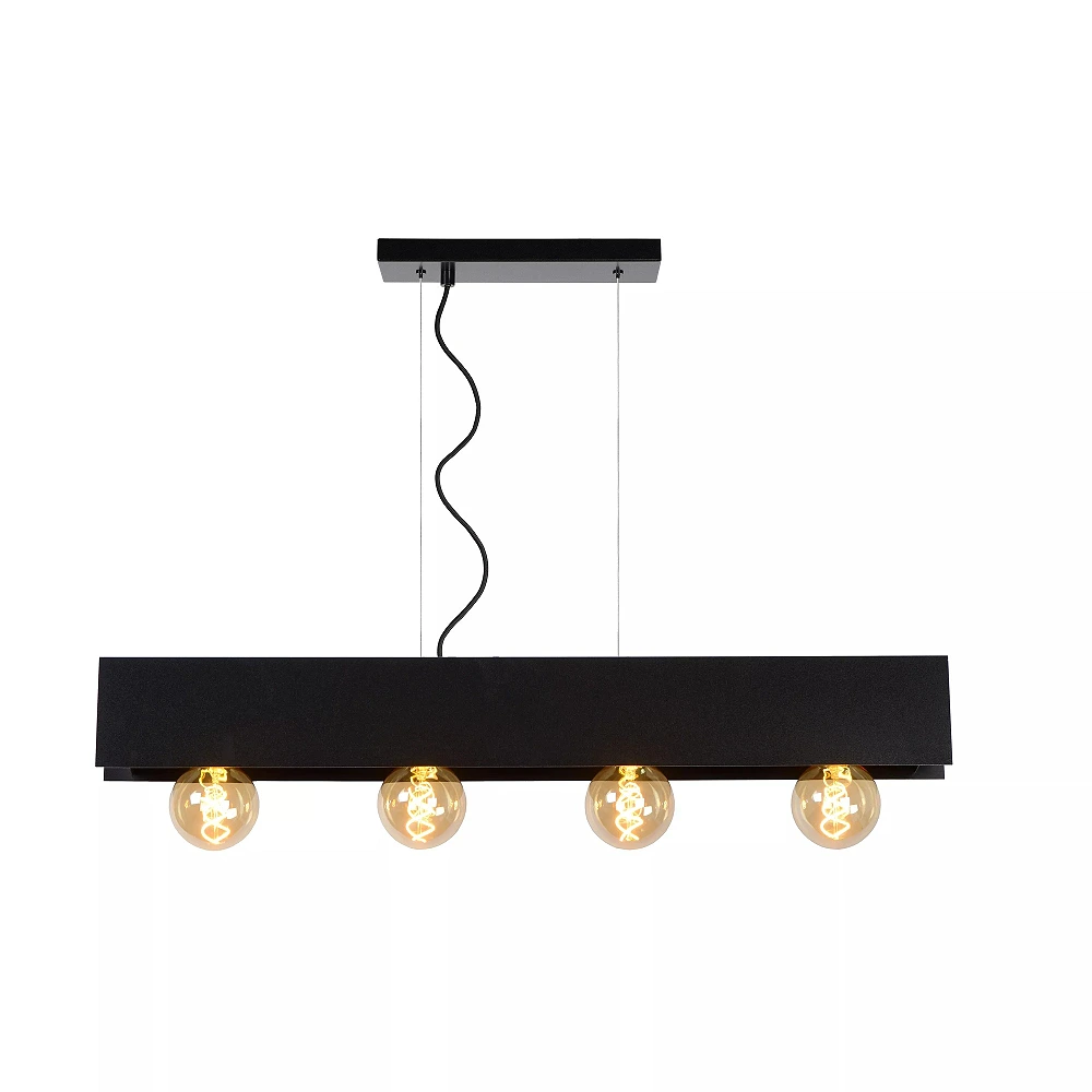 SURTUS pendant light 4xE27 black (Lucide)