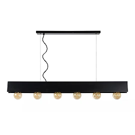SURTUS pendant light 6xE27 black (Lucide)