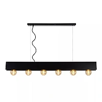 SURTUS pendant light 6xE27 black (Lucide)